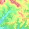 Mappa topografica Perpignan, altitudine, rilievo