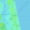 Mappa topografica South Jax Beach, altitudine, rilievo