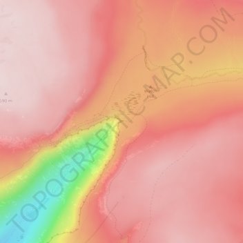 Mappa topografica High Cup Nick, altitudine, rilievo