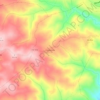 Mappa topografica Carçãozinho, altitudine, rilievo