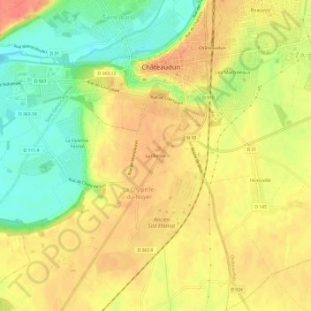 Mappa topografica La Floride, altitudine, rilievo