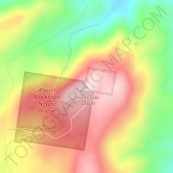 Mappa topografica Mount MacKenzie, altitudine, rilievo