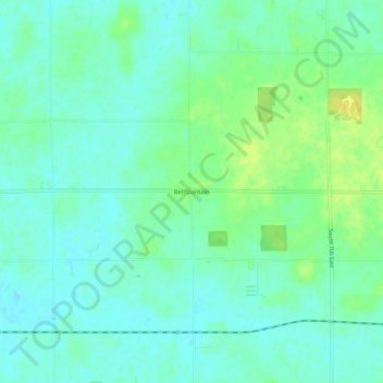 Mappa topografica Bellfountain, altitudine, rilievo