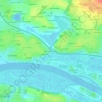 Mappa topografica L'Arche de Beaulieu, altitudine, rilievo