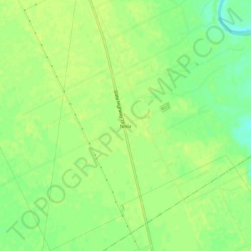 Mappa topografica Nada, altitudine, rilievo