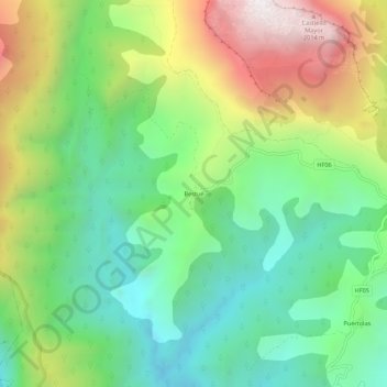Mappa topografica Bestué, altitudine, rilievo