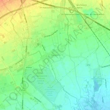 Mappa topografica Novoledo, altitudine, rilievo