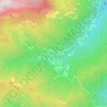 Mappa topografica Cornolo, altitudine, rilievo