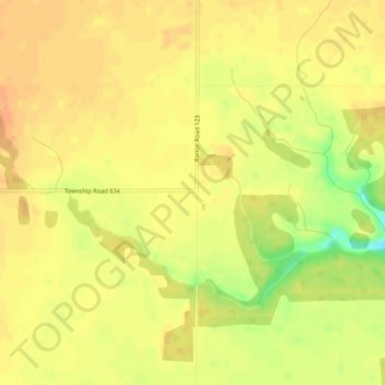 Mappa topografica Bear Canyon, altitudine, rilievo