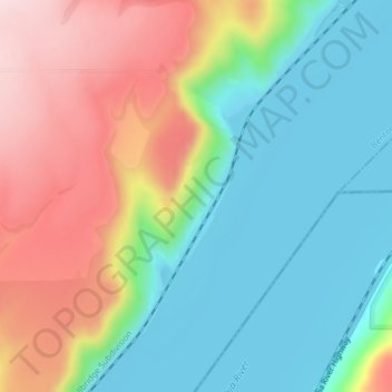 Mappa topografica Columbia Plateau, altitudine, rilievo