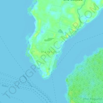 Mappa topografica Ilha de Cotijuba, altitudine, rilievo