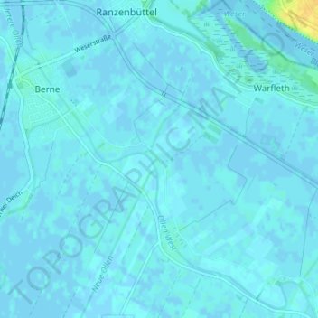 Mappa topografica Hannöver, altitudine, rilievo