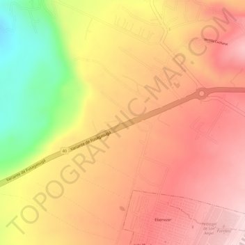 Mappa topografica Novillero, altitudine, rilievo