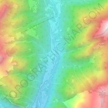 Mappa topografica Gerra (Verzasca), altitudine, rilievo