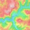 Mappa topografica Lanau, altitudine, rilievo