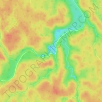 Mappa topografica Thunder Falls, altitudine, rilievo