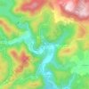 Mappa topografica Les Bains d'Avène, altitudine, rilievo