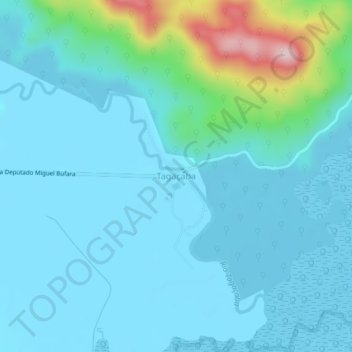 Mappa topografica Tagaçaba, altitudine, rilievo