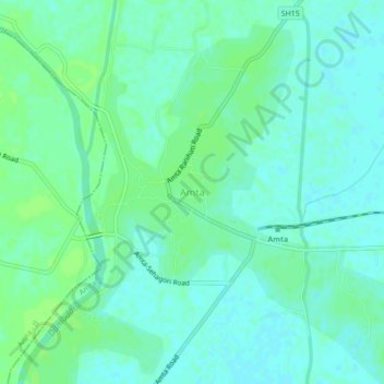 Mappa topografica Amta, altitudine, rilievo
