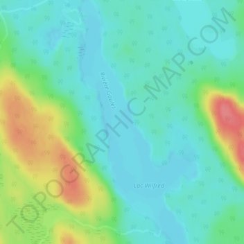 Mappa topografica Lac Wilfred, altitudine, rilievo