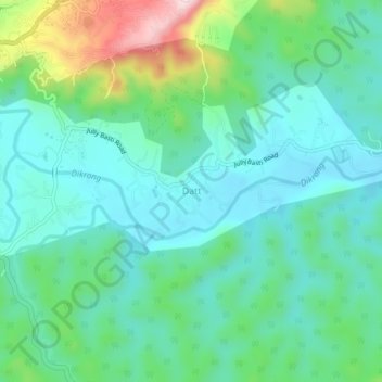 Mappa topografica Datt, altitudine, rilievo