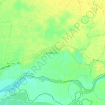 Mappa topografica Kabulihan, altitudine, rilievo