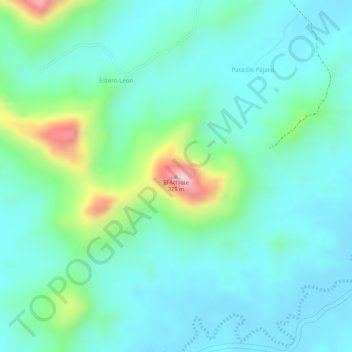 Mappa topografica El Achiote, altitudine, rilievo