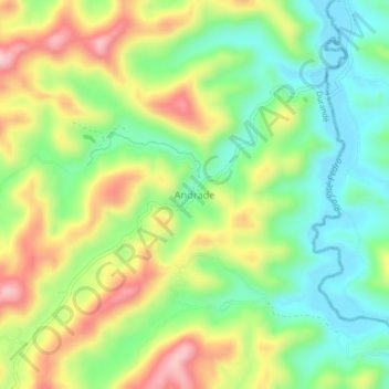 Mappa topografica Andrade, altitudine, rilievo