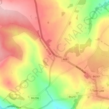 Mappa topografica High Stoop, altitudine, rilievo