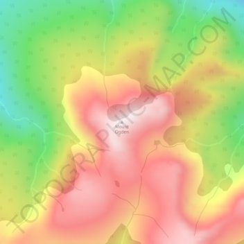 Mappa topografica Mount Ogden, altitudine, rilievo