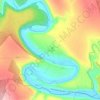 Mappa topografica Trebujeni, altitudine, rilievo