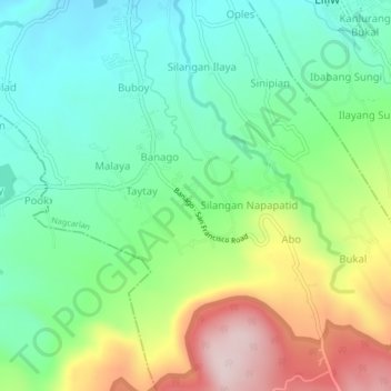 Mappa topografica San Francisco, altitudine, rilievo