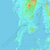 Mappa topografica Mumbai, altitudine, rilievo