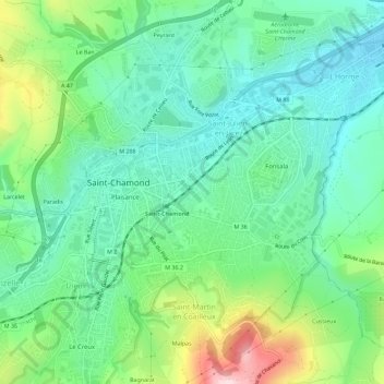 Mappa topografica Clos Bernard, altitudine, rilievo