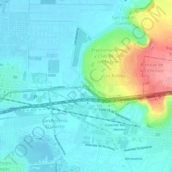 Mappa topografica R4a, altitudine, rilievo