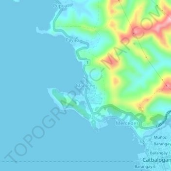 Mappa topografica Maulong, altitudine, rilievo