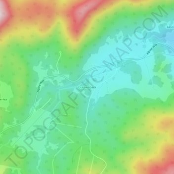 Mappa topografica Crackenback, altitudine, rilievo