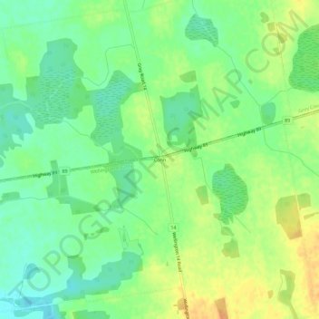 Mappa topografica Conn, altitudine, rilievo