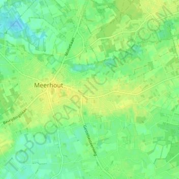 Mappa topografica Berg, altitudine, rilievo