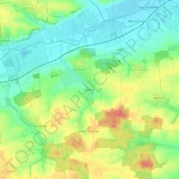 Mappa topografica Grubhof, altitudine, rilievo