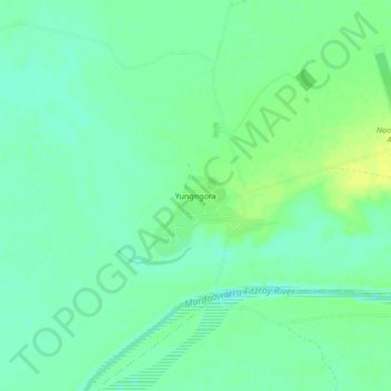 Mappa topografica Yungngora, altitudine, rilievo