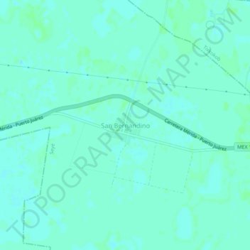 Mappa topografica San Bernandino, altitudine, rilievo