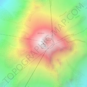 Mappa topografica Pico de Orizaba, altitudine, rilievo