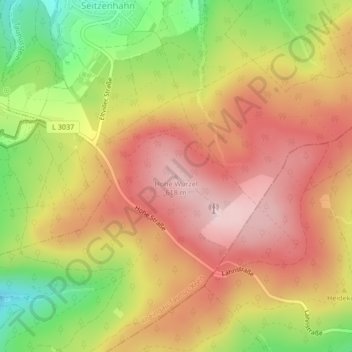 Mappa topografica Hohe Wurzel, altitudine, rilievo