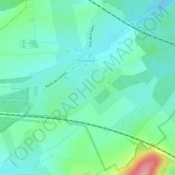 Mappa topografica Chemin de Pierres, altitudine, rilievo