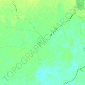 Mappa topografica Las Casitas, altitudine, rilievo