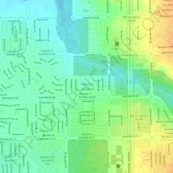 Mappa topografica 303 Sul (ARSO 31), altitudine, rilievo