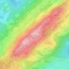 Mappa topografica Mont Tendre, altitudine, rilievo