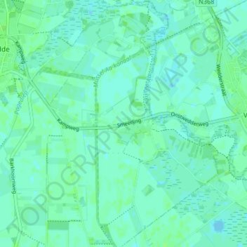 Mappa topografica Smeerling, altitudine, rilievo