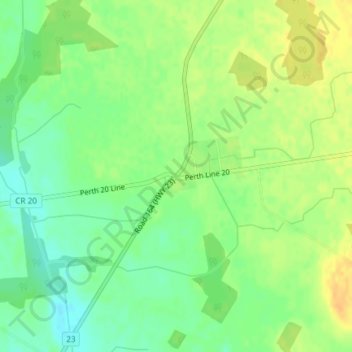 Mappa topografica Russeldale, altitudine, rilievo